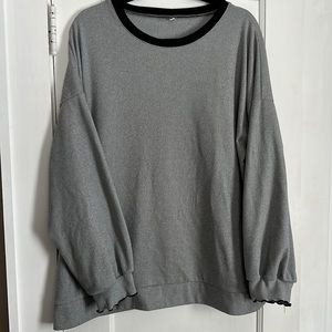 Small striped white and black sweater